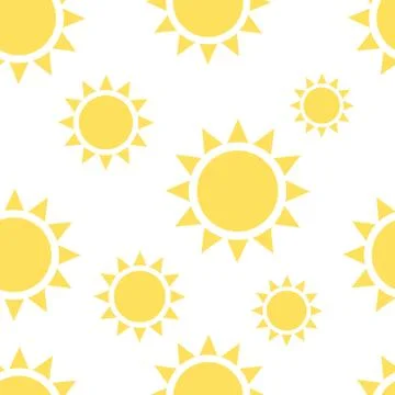 Beautiful suns seamless pattern Stock Illustration