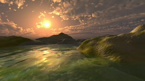 Beautiful sunset 2 Stock Footage 671493