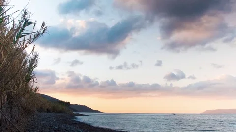 Beautiful Sunset 4k Seaside Stock Footage 85451141