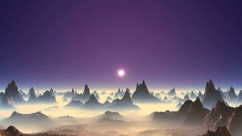 Beautiful Sunset on an Alien Planet 動画素材 89464598