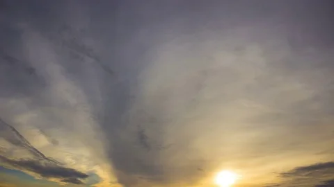 Beautiful sunset and clouds. timelapse Stock Footage 70151952