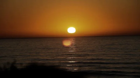 Beautiful sunset and ocean Stock Footage 123201003