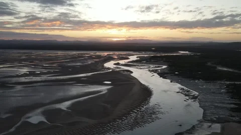 Beautiful Sunset In Australia Captured By Drone Stock Footage 261545853