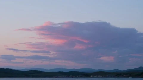 Beautiful sunset on the background of silhouettes Stock Footage 161445160