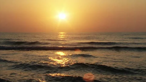 Beautiful Sunset at Beach 03 Stock Footage 22540625