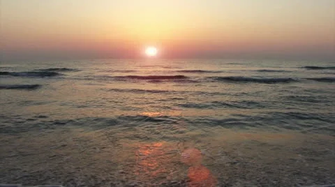 Beautiful Sunset at Beach 04 Stock Footage 22543058