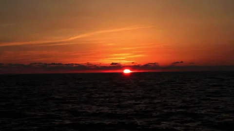 Beautiful sunset on the beach. Adriatic Sea, Italy, Amantea Calabria. Stock Footage 67468341