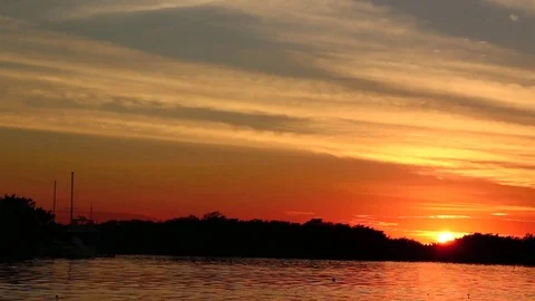 Beautiful sunset on the beach. Florida keys. Stock Footage 70468645