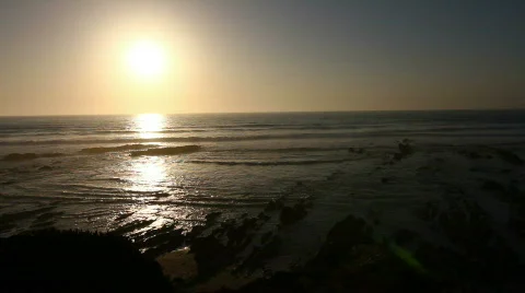 Beautiful sunset at the beach Stock Footage 842773