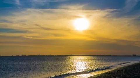 Beautiful Sunset At the Beach 스톡 동영상 41647938