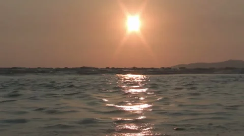 Beautiful sunset at the beach Stock Footage 51831693