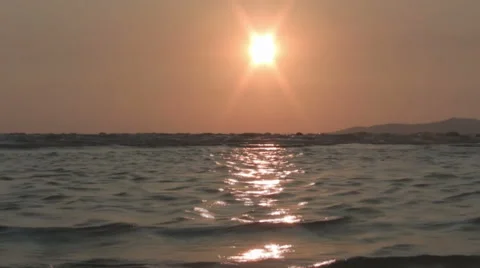 Beautiful sunset at the beach Stock Footage 51831714