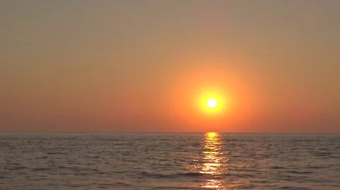 Beautiful sunset at the beach Stock Footage 54821510
