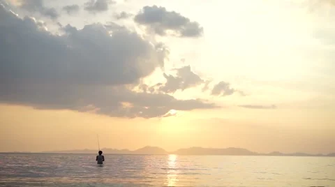 Beautiful sunset on the beach Stock Footage 60784093