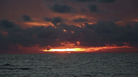 Beautiful sunset at the beach. Stock Footage 67269442