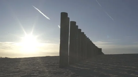 A BEAUTIFUL SUNSET AT THE BEACH Stock Footage 99460009