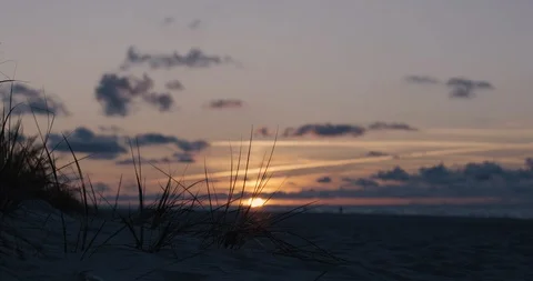 A beautiful sunset on the beach. Stock Footage 114766953