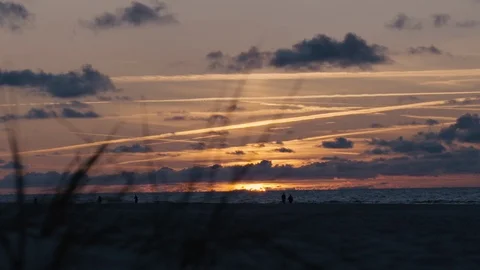 A beautiful sunset on the beach. Stock Footage 114767585
