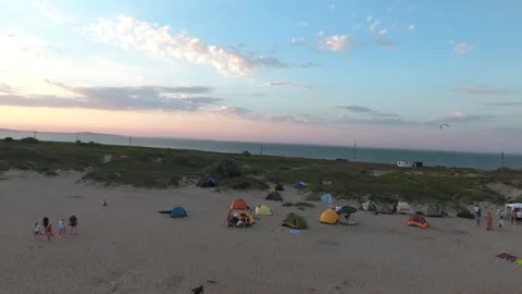 Beautiful sunset on the beach Stock-Footage 171090756
