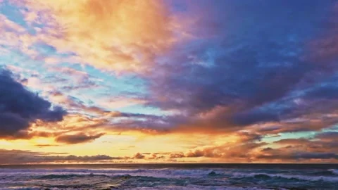 Beautiful sunset on the beach Stock Footage 217415127