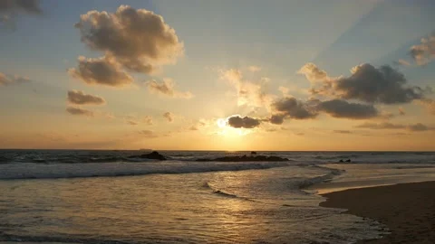 Beautiful sunset on the beach Stock Footage 234786473