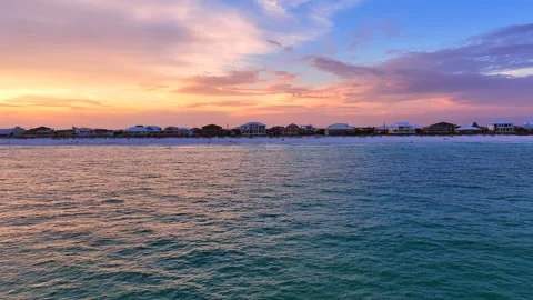 Beautiful Sunset Beach Video stock 260861223