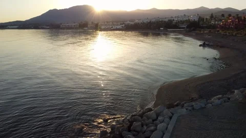 Beautiful sunset on the beach Video stock 286020211