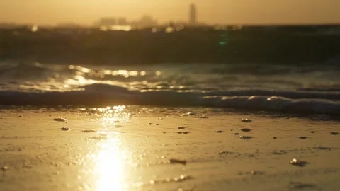 Beautiful sunset on a beach Stock Footage 299819122