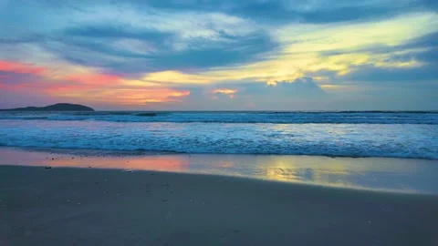 Beautiful Sunset beach Video stock 347180108
