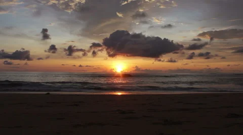 Beautiful sunset at the beach part 1 of 7 Stockbeeldmateriaal 47650715