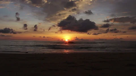 Beautiful sunset at the beach part 3 of 7 Stockbeeldmateriaal 47649499