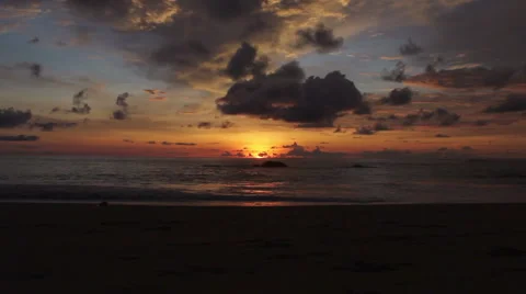 Beautiful sunset at the beach part 5 of 7 Stock Footage 47650689