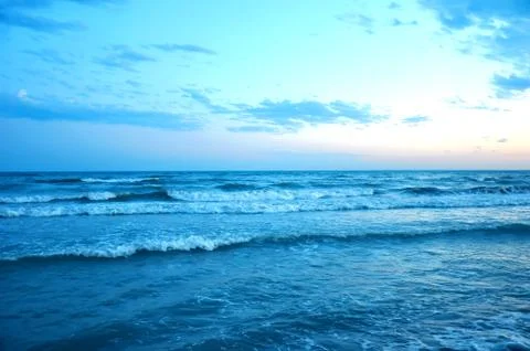 Beautiful sunset on the beach Stock Photos