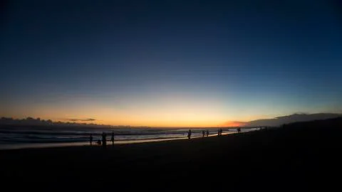 Beautiful sunset on the beach Stock-Fotos