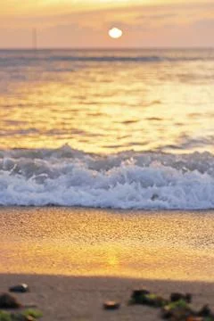 Beautiful sunset at the beach. Stock Photos