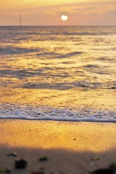 Beautiful sunset at the beach. Stock Photos