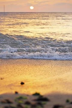 Beautiful sunset at the beach. Stock Photos