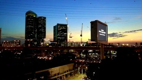 Beautiful sunset in the city. Stock Footage 79030737