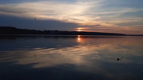 Beautiful sunset in the city Stock Footage 108253139