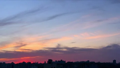 Beautiful sunset cityscape Stock-Footage 309754468