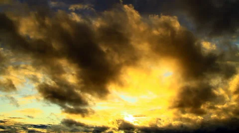 Beautiful sunset clouds  Video stock 52563940