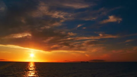 A beautiful sunset in the clouds Stock Footage 92205059