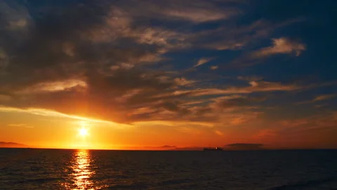 A beautiful sunset in the clouds Stock Footage 92205080