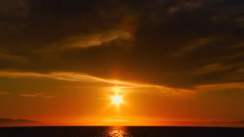 A beautiful sunset in the clouds Stock Footage 92205141