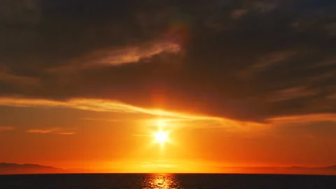 A beautiful sunset in the clouds Stock Footage 92205169