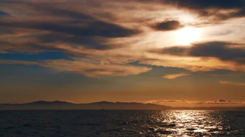 A beautiful sunset in the clouds Stock Footage 92205717