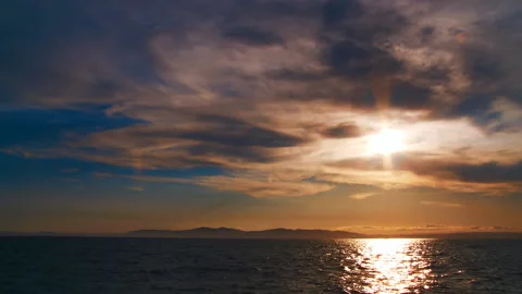 A beautiful sunset in the clouds Stock Footage 92205763