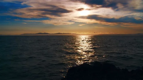 A beautiful sunset in the clouds Stock Footage 92205772