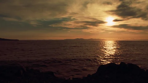 A beautiful sunset in the clouds Stock Footage 92205798