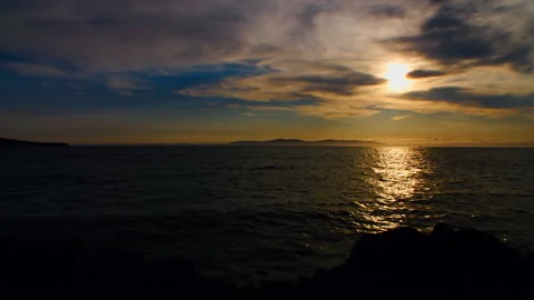 A beautiful sunset in the clouds Stock Footage 92205870